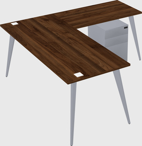 Modern l-shaped office desk