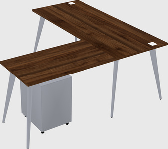 Modern l-shaped office desk