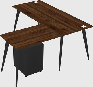 Modern l-shaped office desk