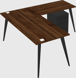 Modern l-shaped office desk
