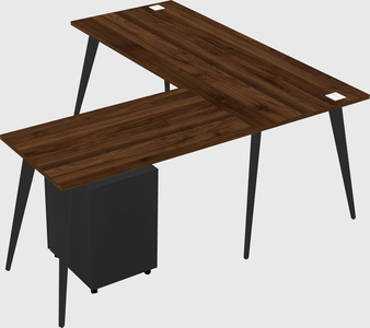 Modern l-shaped office desk