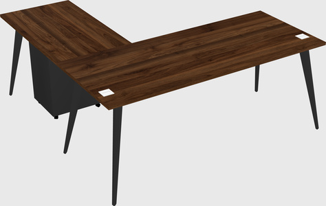 Modern l-shaped office desk