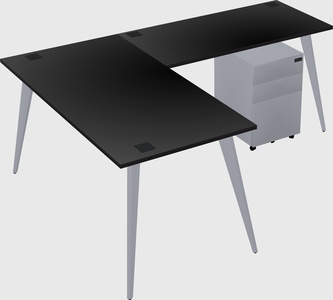 Modern l-shaped office desk