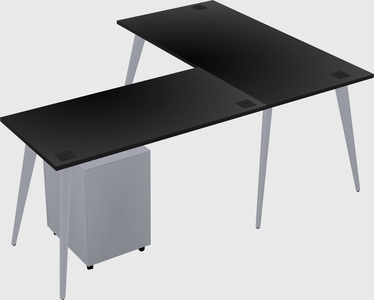 Modern l-shaped office desk