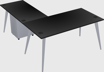 Modern l-shaped office desk