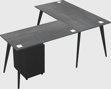 Modern l-shaped office desk