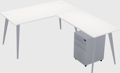 Modern L-shaped Office Desk