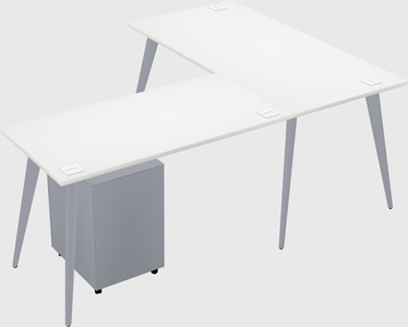 Modern l-shaped office desk