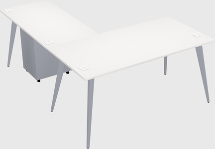 Modern l-shaped office desk