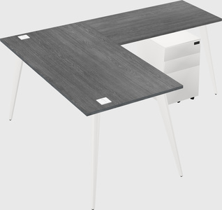 Modern l-shaped office desk