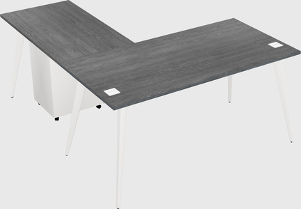 Modern l-shaped office desk