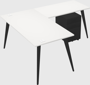 Modern l-shaped office desk