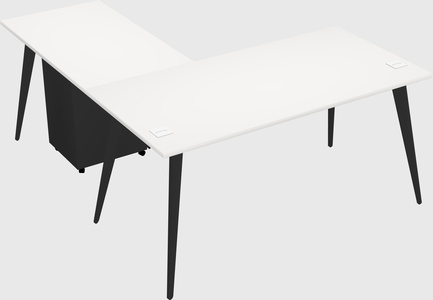 Modern l-shaped office desk