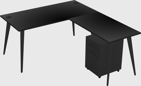Modern L-shaped Office Desk