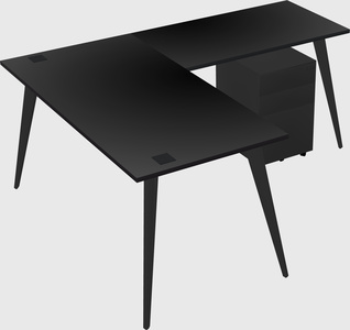Modern l-shaped office desk