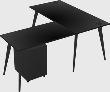 Modern l-shaped office desk