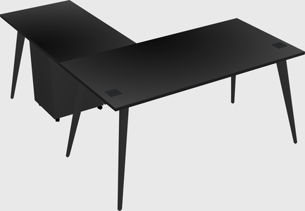 Modern l-shaped office desk
