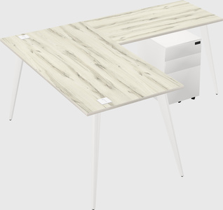 Modern l-shaped office desk