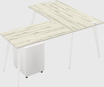 Modern l-shaped office desk