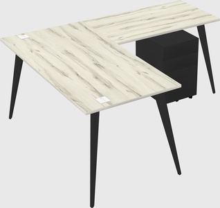 Modern l-shaped office desk