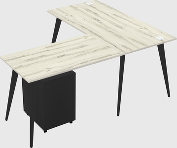 Modern l-shaped office desk