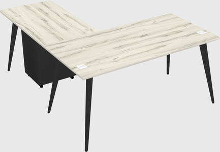 Modern l-shaped office desk