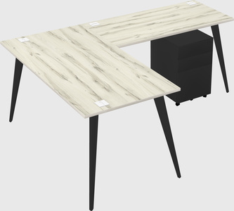 Modern l-shaped office desk