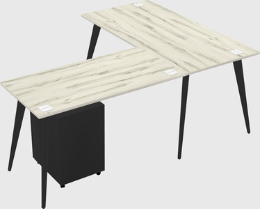 Modern l-shaped office desk
