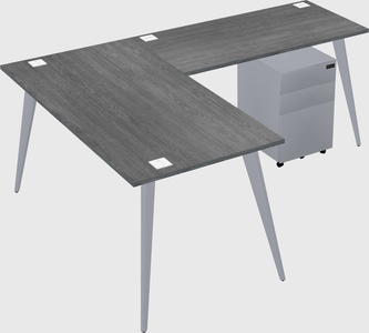 Modern l-shaped office desk
