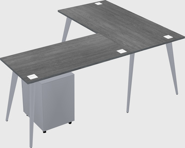 Modern l-shaped office desk