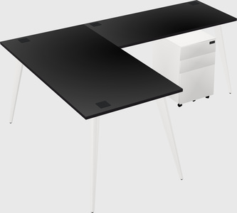 Modern l-shaped office desk