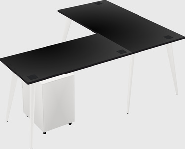 Modern l-shaped office desk