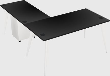 Modern l-shaped office desk