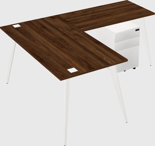Modern l-shaped office desk
