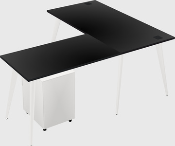 Modern l-shaped office desk