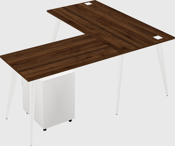 Modern l-shaped office desk