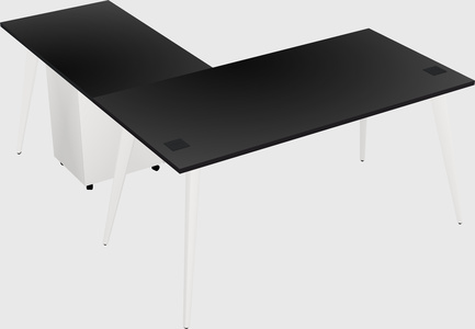 Modern l-shaped office desk