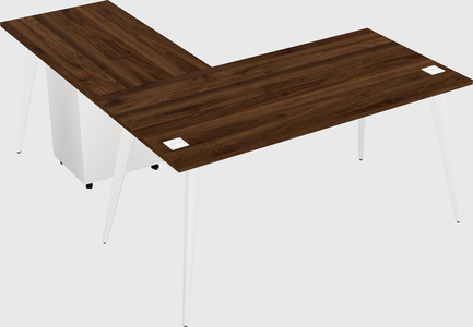 Modern l-shaped office desk
