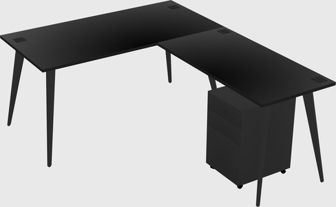 Modern L-shaped Office Desk