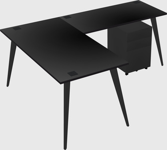 Modern l-shaped office desk