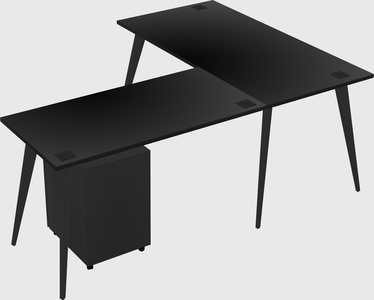 Modern l-shaped office desk