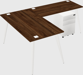 Modern l-shaped office desk