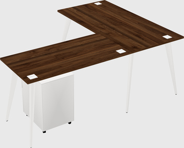 Modern l-shaped office desk