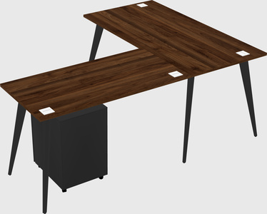 Modern l-shaped office desk