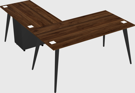 Modern l-shaped office desk