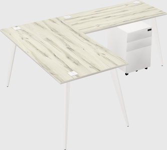 Modern l-shaped office desk