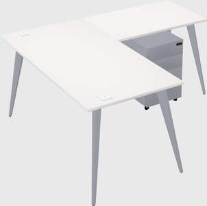 Modern l-shaped office desk