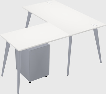 Modern l-shaped office desk