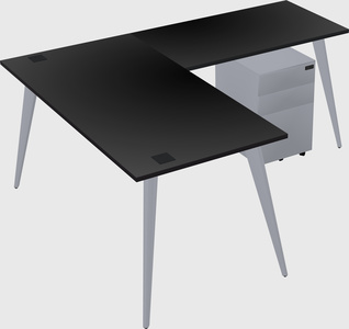 Modern l-shaped office desk