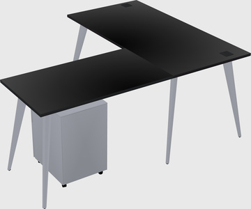 Modern l-shaped office desk